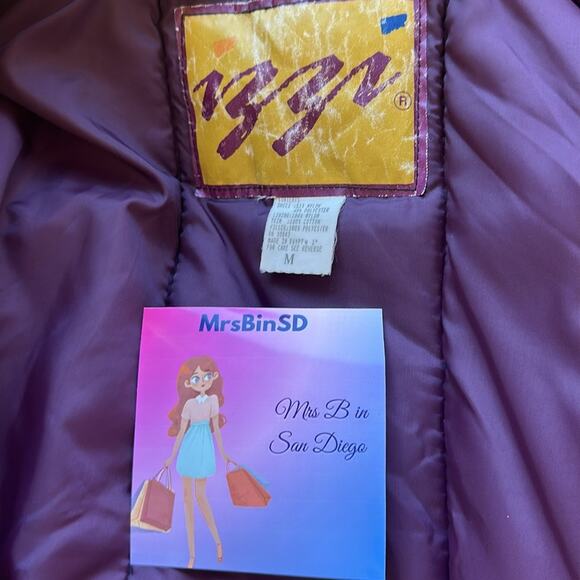 Vintage 90s Izzi Sik Coat Nylon Puffer Shiny Jacket Large Nineties M Video - Picture 10 of 10